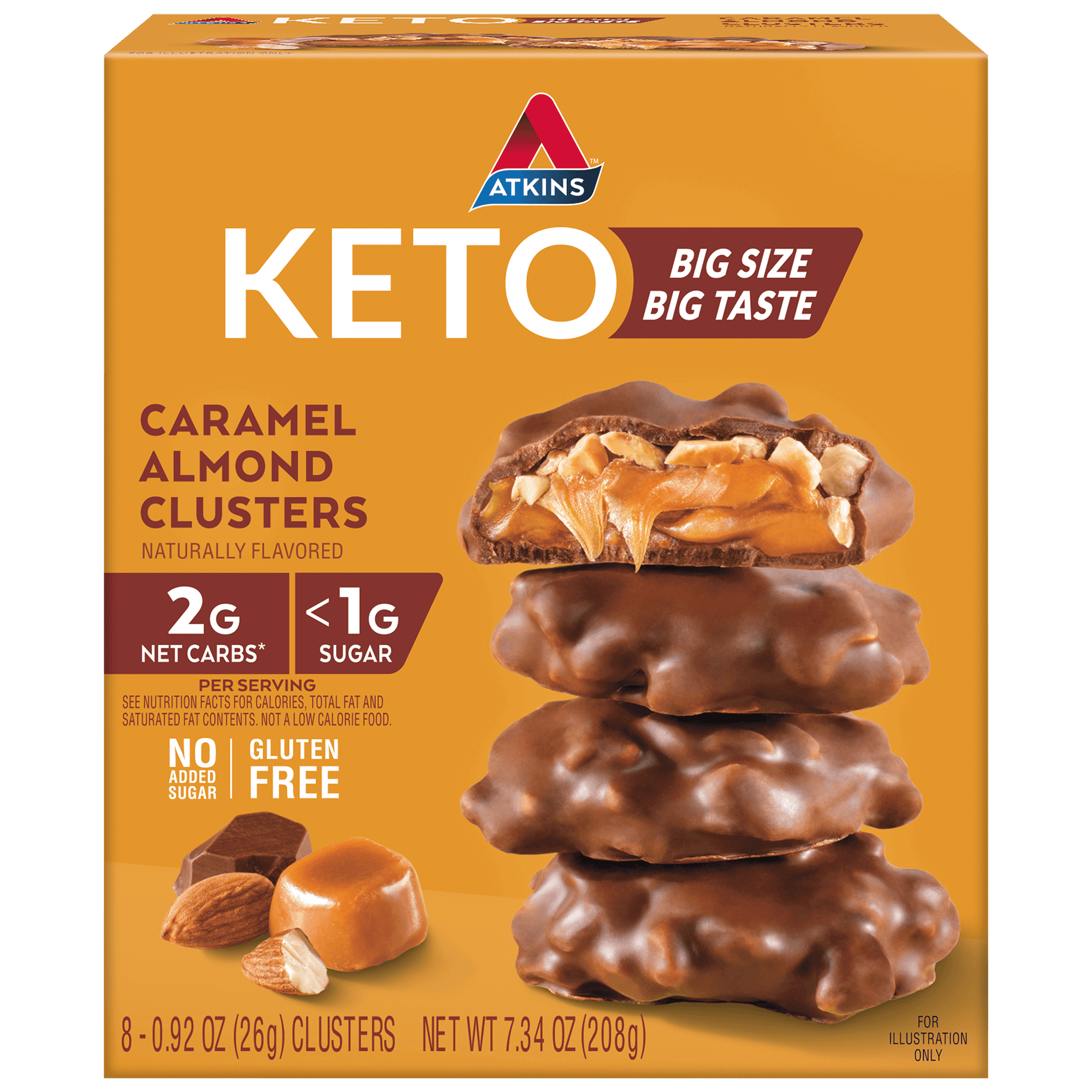 Atkins Keto Caramel Almond Clusters: Low Sugar Delight